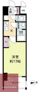 プライムアーバン南森町【7階】の間取り