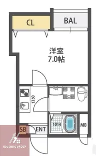 ドゥエリング関目【205号室】の間取り