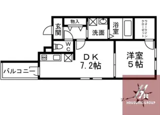 ソレイユ聖天下C棟【1階】の間取り