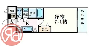 プレサンス野田阪神駅前ザ・ファースト【7階】の間取り