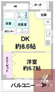 朝日プラザ岸里第二【4階】の間取り