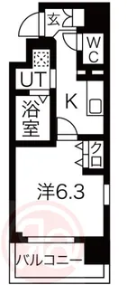 レジュールアッシュUrban Bay【3階】の間取り