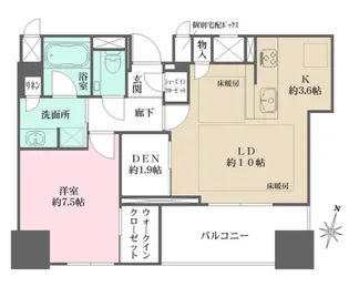 ザ・パークハウス大阪梅田タワー【504号室】の間取り