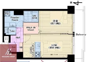 天満橋筋ビューハイツ【11階】の間取り