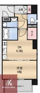 CAVANA梅田北【1203号室】の間取り