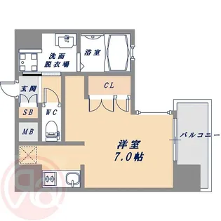 エイペックス南堀江【4階】の間取り