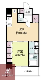 アプリーレ堺筋本町【2階】の間取り