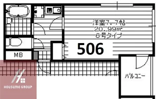 パラドール弁天【5階】の間取り