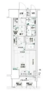 アドバンス心斎橋グランガーデン【6階】の間取り