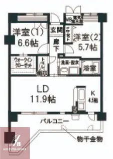 ソレアード鶴見【303号室】の間取り