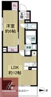 レジュールアッシュ谷町四丁目グランクラス【12階】の間取り