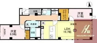 ソレイユ上汐【1階】の間取り
