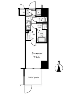 プレミアムコート谷町4丁目【1階】の間取り