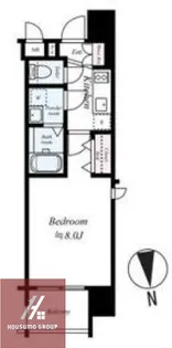 レジュールアッシュ都島【7階】の間取り