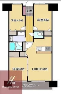 キングマンション弁天町Ⅱ【4階】の間取り