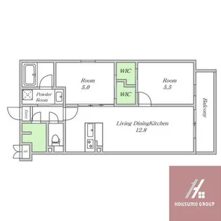 エスタジオ針中野【4階】の間取り