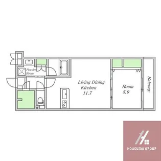 エスタジオ針中野【4階】の間取り