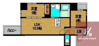 インペリアルスイート南堀江【7階】の間取り