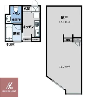 ハーミッツ・セル天神橋(旧ISM天神橋)【403号室】の間取り