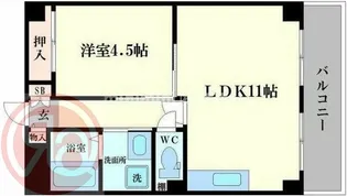 ポートヴィラメイセイ【5階】の間取り