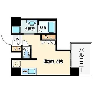 エイペックス南堀江【4階】の間取り