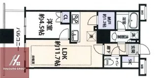 プレサンスレジェンド堺筋本町タワー【6階】の間取り