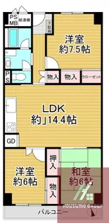 シャルム湯里【9階】の間取り