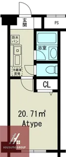 ノルデンハイムリバーサイド天神橋【A703号室】の間取り