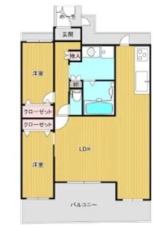 ユニハイム北田辺アクロス【8階】の間取り