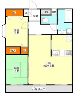 サンライフ上住吉【2階】の間取り
