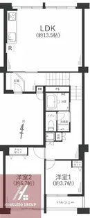 中津リバーサイドコーポC棟【119号室】の間取り