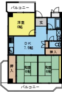 メゾンロイヤル【4階】の間取り