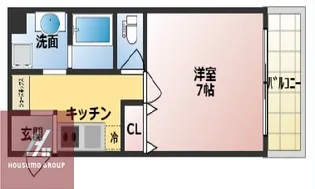 グランディオM海老江【4階】の間取り