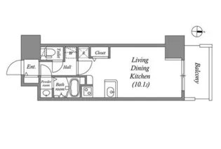 MELDIA CREST TAPP NAMBA-WEST【3階】の間取り