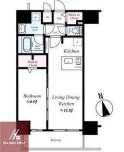 プレサンス梅田東クォーレ【901号室号室】の間取り