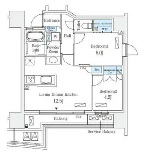 STANDZ四天王寺前夕陽丘【2階】の間取り