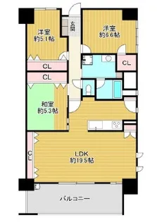 アスティミア四天王寺東クレステージ【6階】の間取り