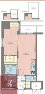 Vinoプレジオ本町【14階】の間取り