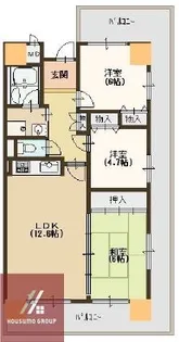キオプラザ天満橋【807号室】の間取り