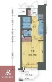 プレサンス中之島公園グラシア【1301号室】の間取り