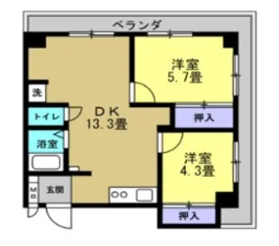 リアライズ玉出【5階】の間取り