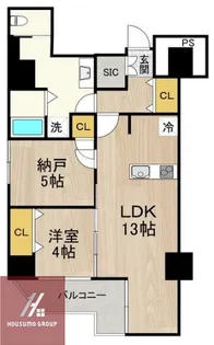 レジディア堺筋本町プレイス(旧:グラシア堺筋本町)【201号室】の間取り