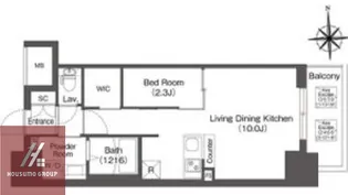 コンフォリア・リヴ北浜平野町【502号室】の間取り