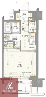 エイペックス大阪城西【804号室】の間取り