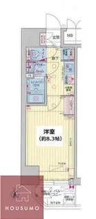 ソルテラス都島本通【7階】の間取り