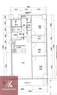 ルネ中之島【702号室】の間取り