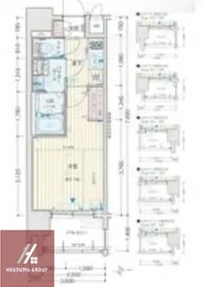 アドバンス大阪城北グレカーレ【9階】の間取り