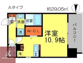 アドバンス大阪城アンジュ【6階】の間取り
