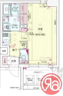 プレサンス谷町アルファ【10階】の間取り