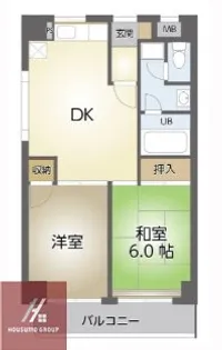 エバーグリーン旭【604号室】の間取り